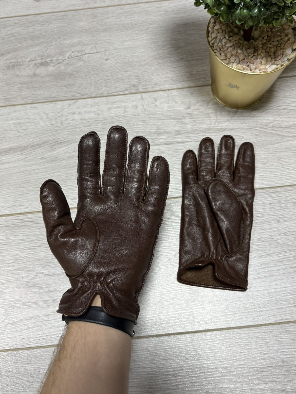 H&M Leather gloves insulated H&M Size ONE SIZE - 2 Thumbnail