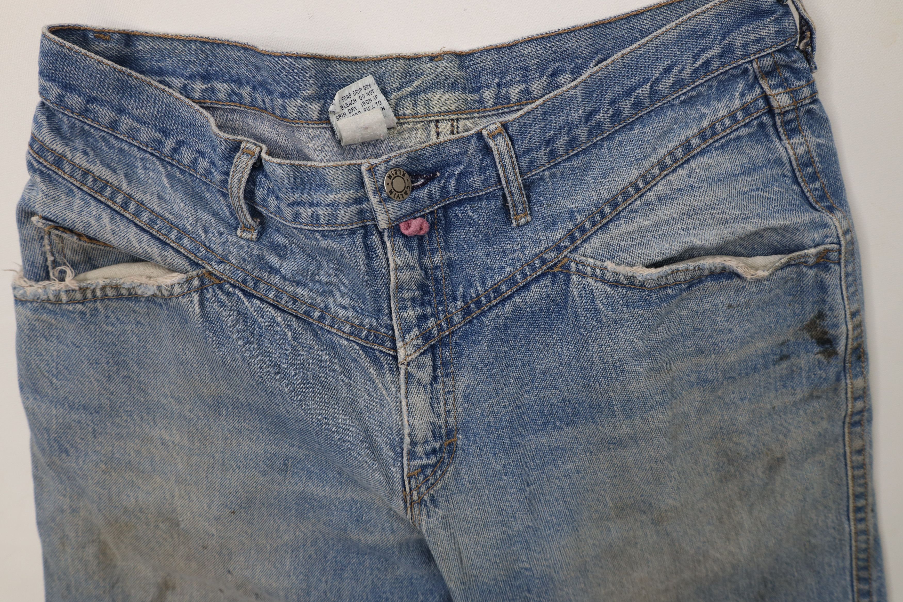 Calvin Klein × Vintage Vintage 90s Calvin Klein Tapered Leg Denim Jeans Blue USA Size US 32 / EU 48 - 9 Thumbnail