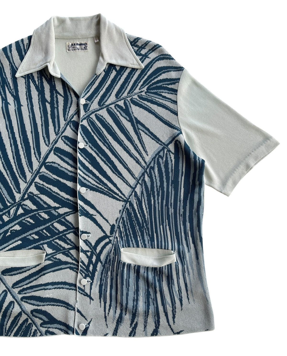 HOLLYWOOD RANCH MARKET H.R.Market Hawaiian Tropical Shirt Blue Blue Japan Seilin Size US L / EU 52-54 / 3 - 4 Thumbnail