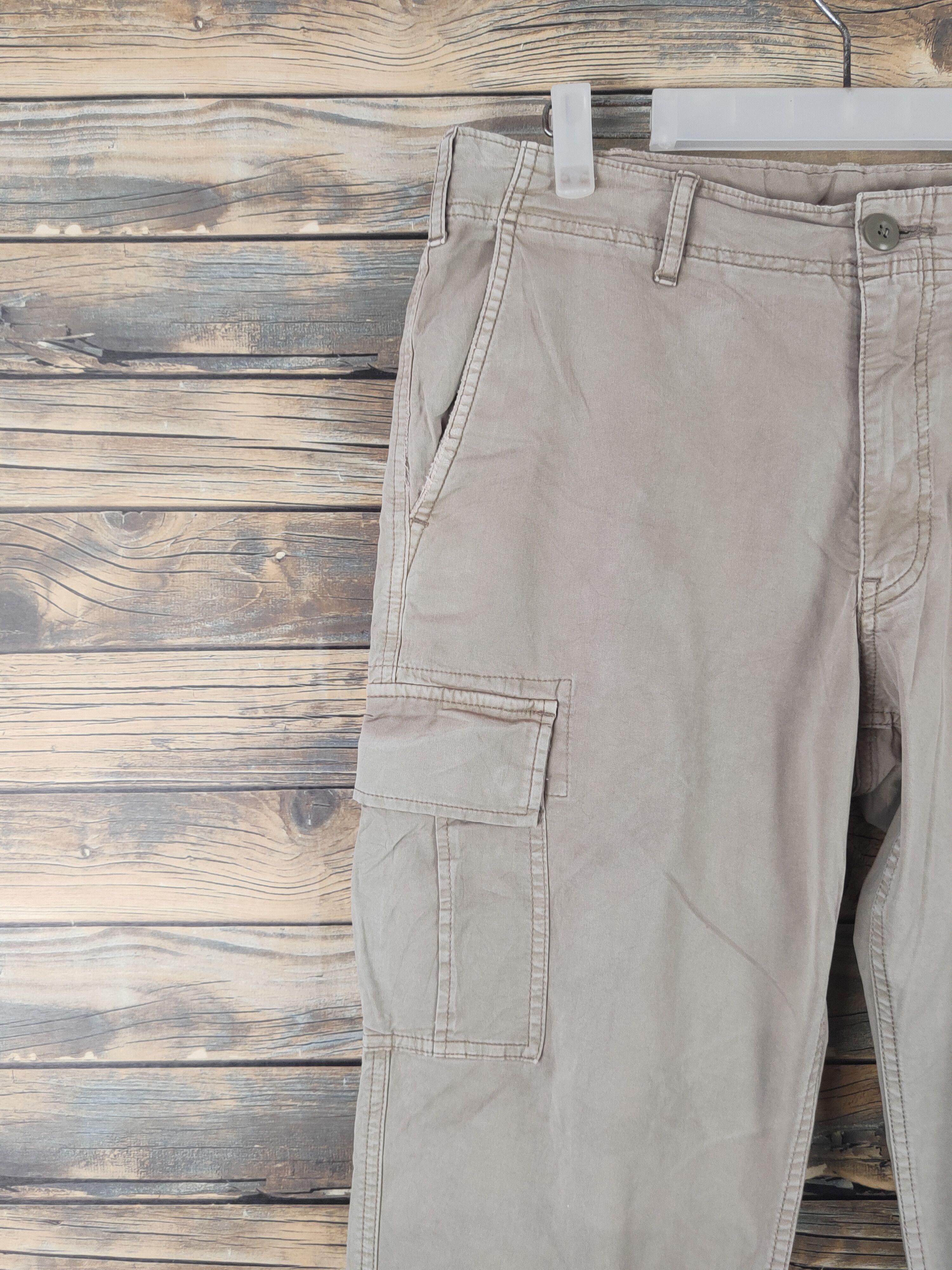 Japanese Brand DL Uniqlo Beige Multipocket Cargo Pants #46-244T Size US 33 - 3 Thumbnail