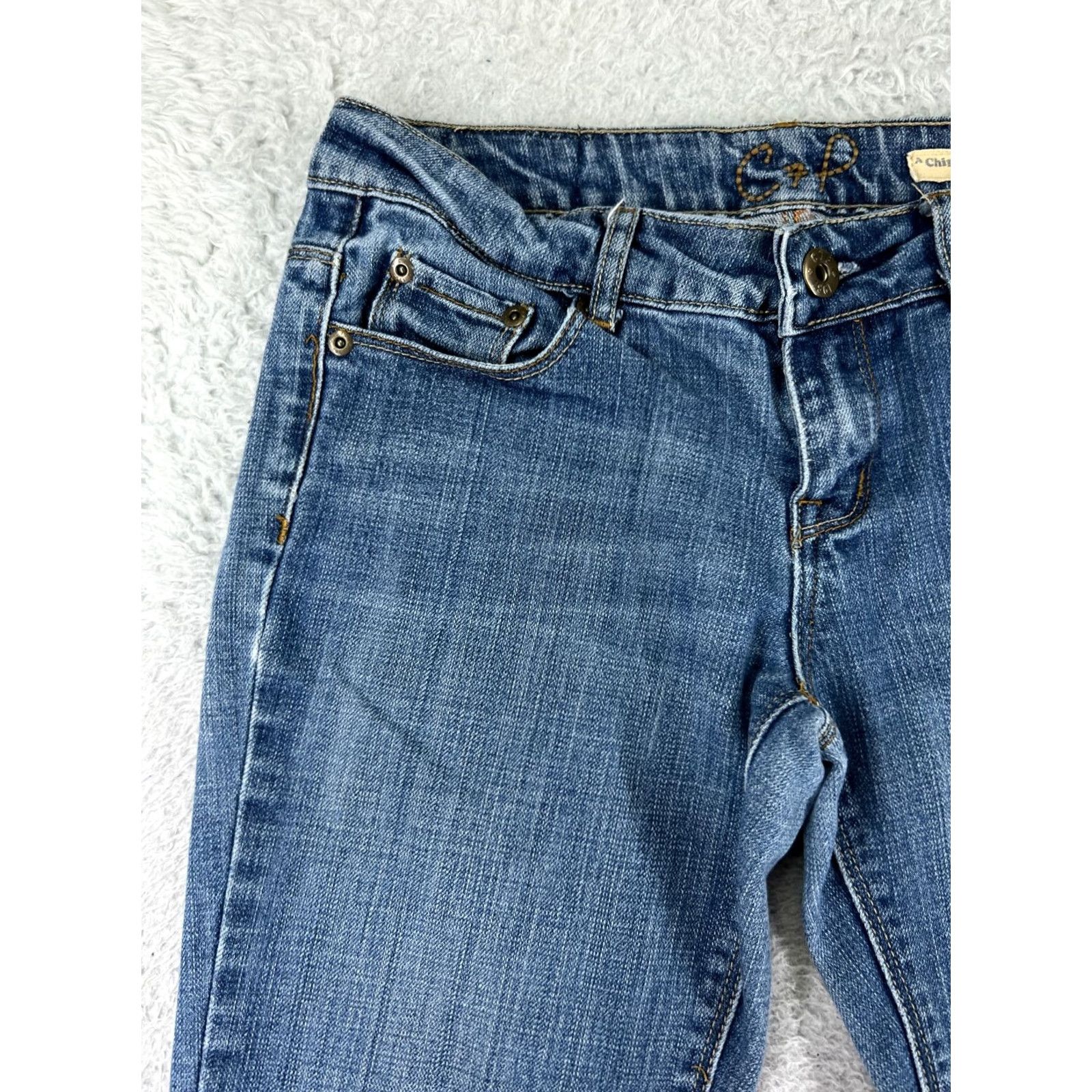 Vintage Chip & Pepper Jeans Womens 3 Blue Denim Bootcut Embroidered Distressed Stretch Size 26" / US 2 / IT 38 - 5 Thumbnail