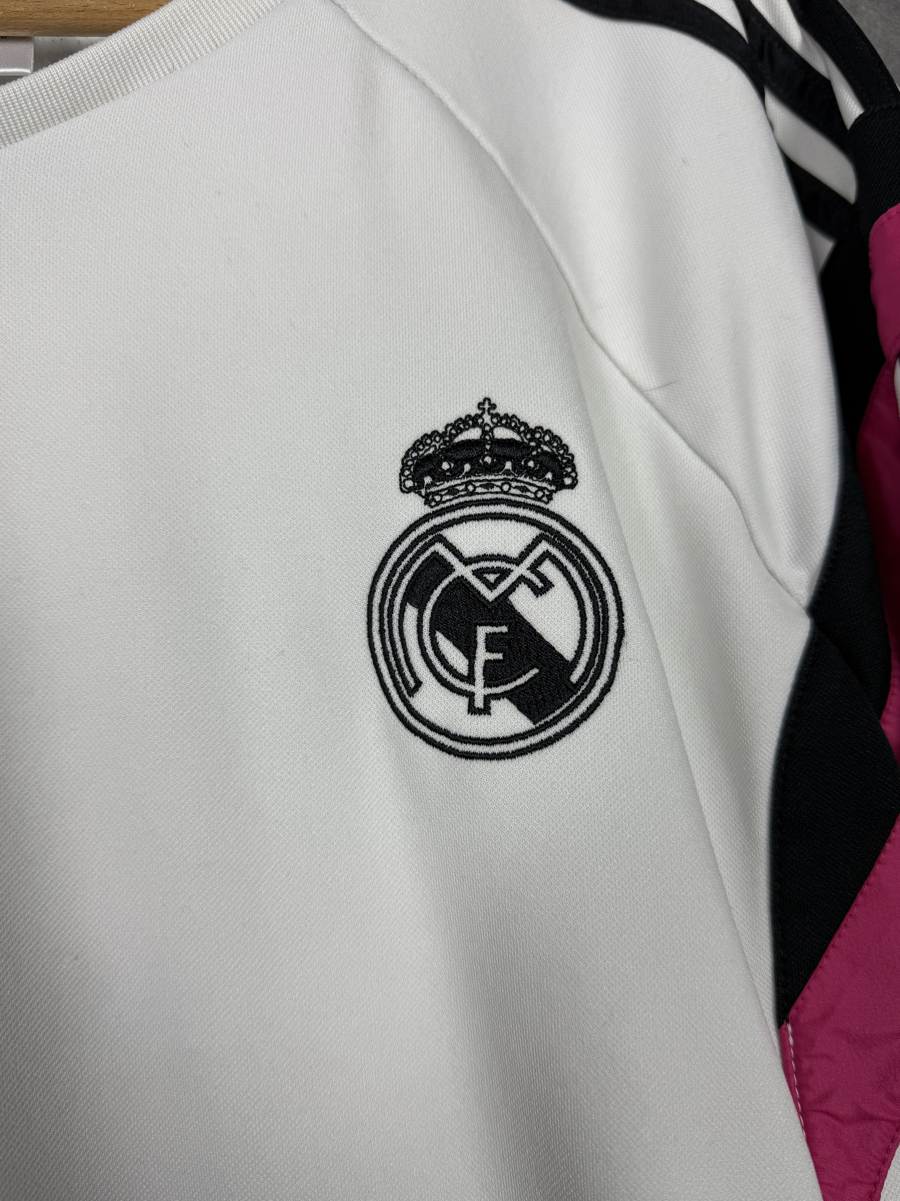 Adidas Adidas Real Madrid polyester sweatshirt white with stripes Size US L / EU 52-54 / 3 - 3 Thumbnail