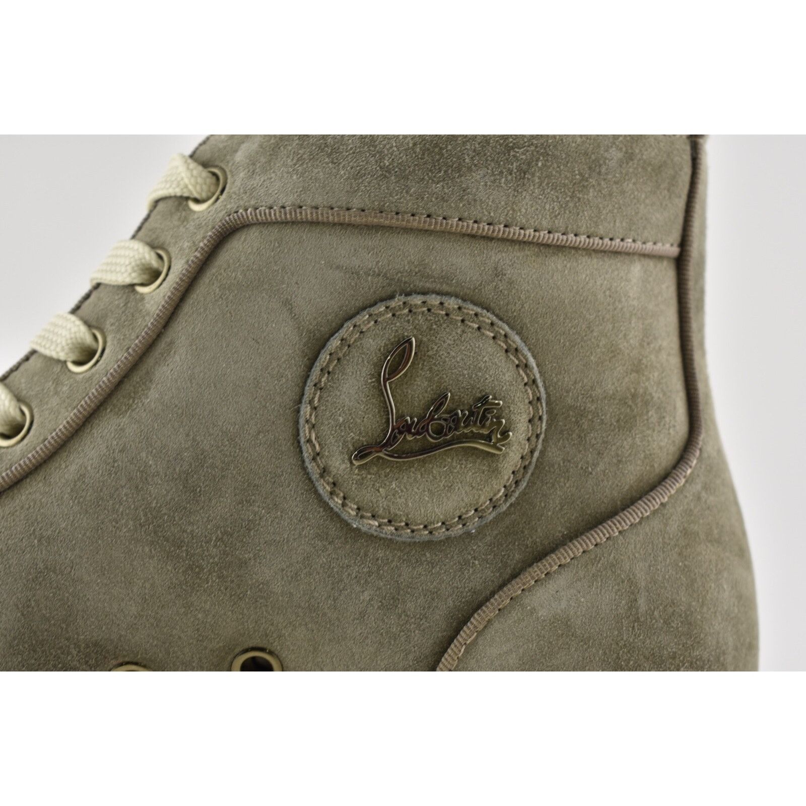 Christian Louboutin Christian Louboutin Mens Louis Orlato Flat Poivre Vert Suede Size US 7 / EU 40 - 9 Thumbnail