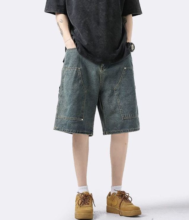 Japanese Brand Men's American Retro Loose Straight Leg Casual Denim Shorts Size US 32 / EU 48 - 1 Thumbnail