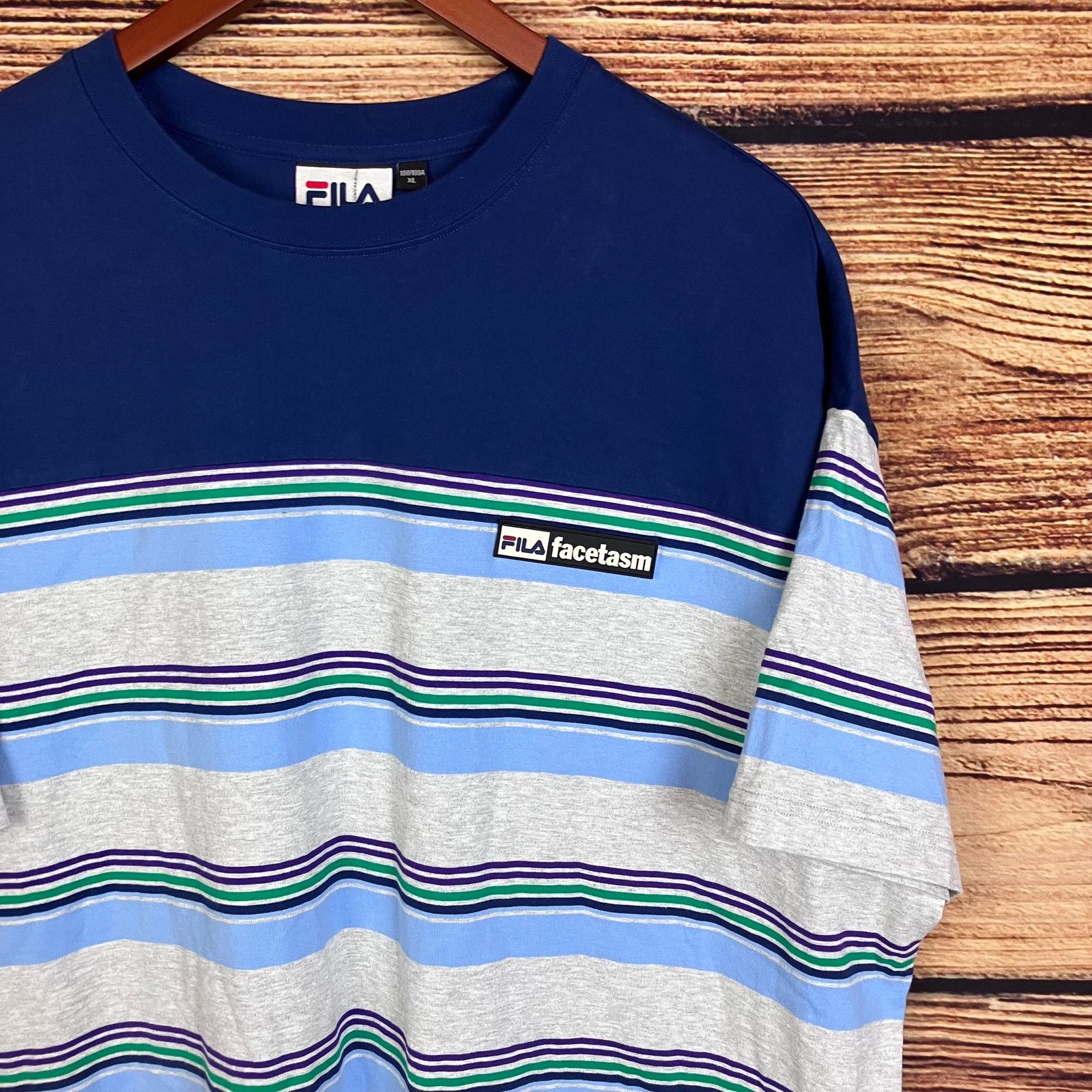 Facetasm FILA x Facetasm Striped Short Sleeve T-shirt Size US XL / EU 56 / 4 - 3 Thumbnail