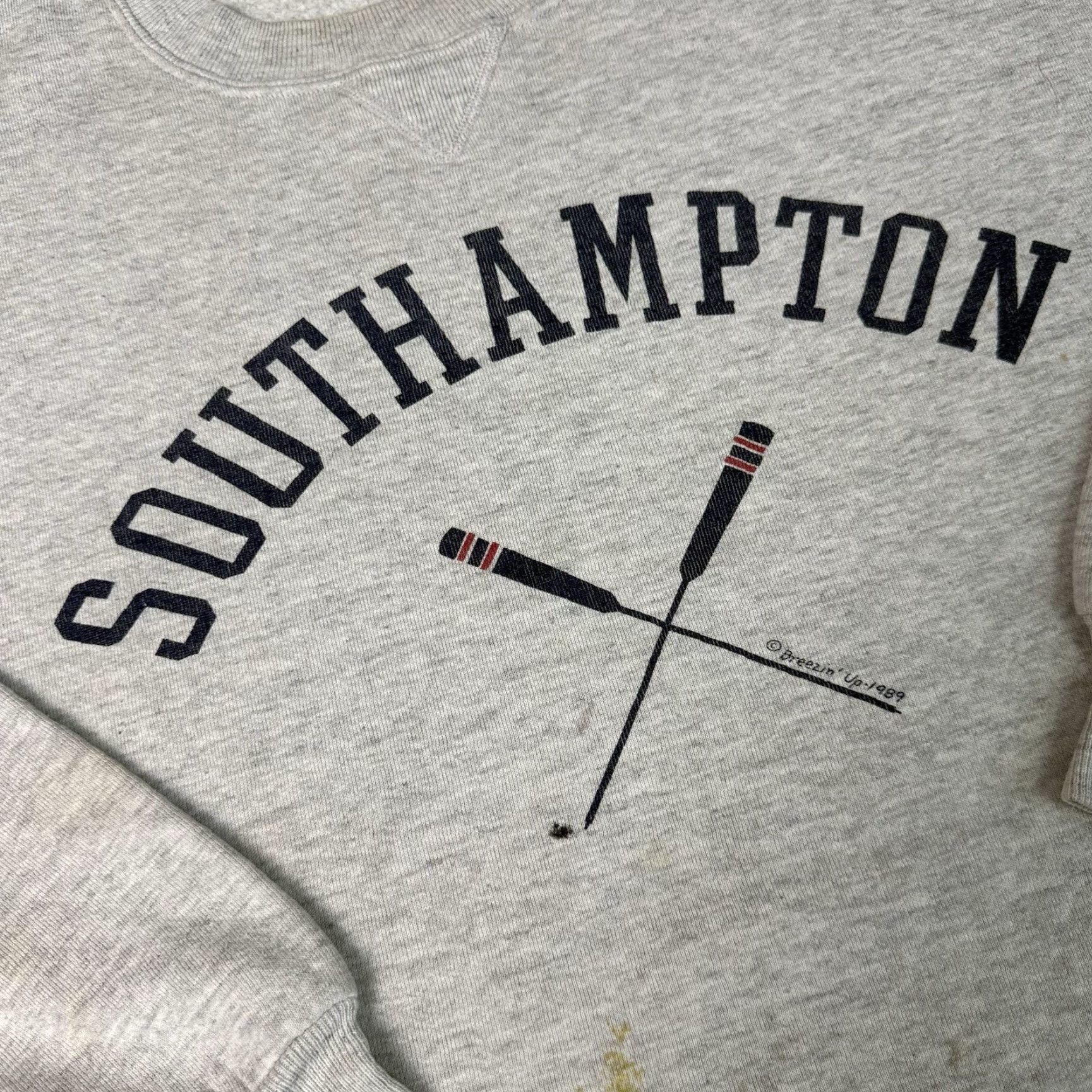 Vintage VINTAGE Russell Athletic South Hampton Sweatshirt Men XL Gray 90s Pullover Distressed Rare Size US XL / EU 56 / 4 - 3 Thumbnail
