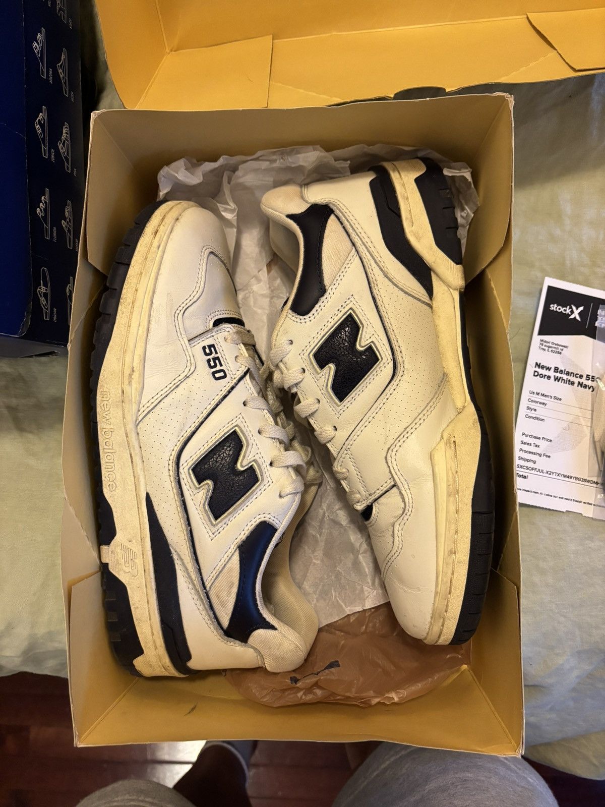 Aime Leon Dore × New Balance NB 550 x ALD OG Blue Size US 11 / EU 44 - 6 Thumbnail