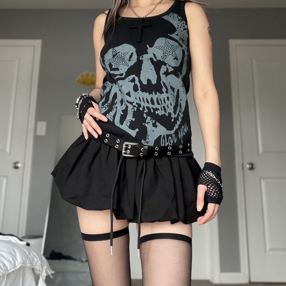Dolls Kill Generation Kiss Y2K Saida Micro Bubble Skirt w/ Drawstrings Size 24" / US 00 / IT 34 - 8 Thumbnail