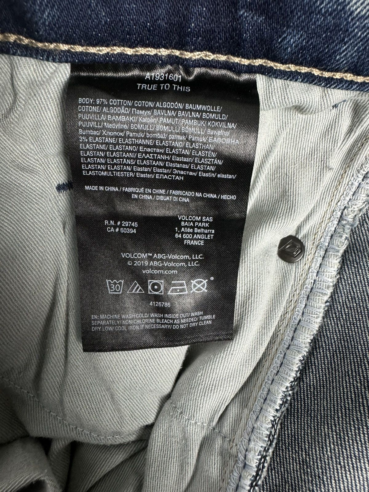 Volcom Volcom Vorta Slim Tapered Faded Stretch Denim Jeans Size US 32 / EU 48 - 7 Thumbnail