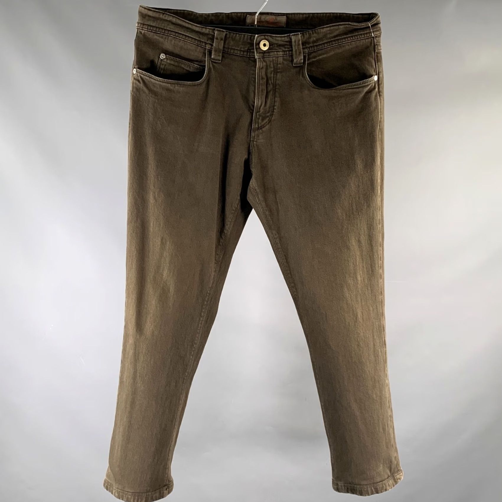 Loro Piana LORO PIANA Pants Brown Heather Cotton Blend Straight 34 Mens Casual Pants Size US 34 / EU 50 - 2 Thumbnail