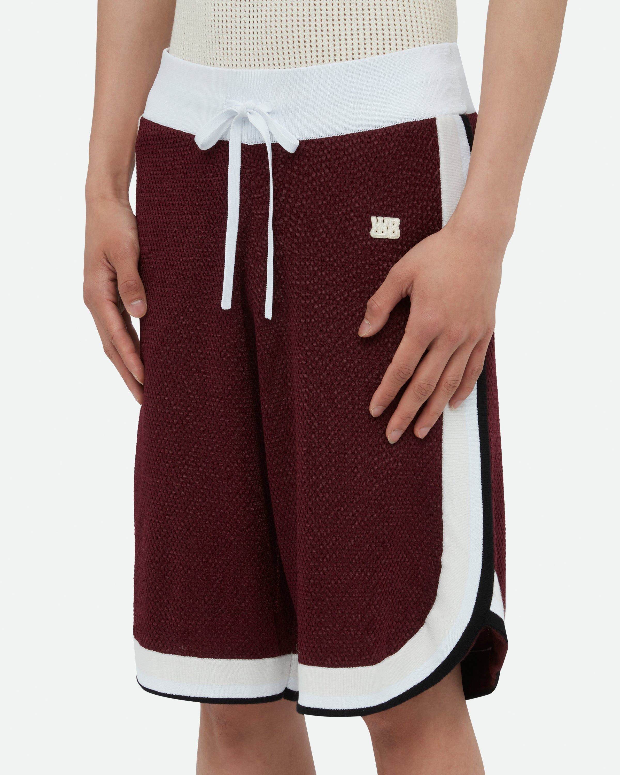 Wales Bonner o1mle0825 Unisex Rio Shorts in Burgundy/White Size US 36 / EU 52 - 4 Thumbnail