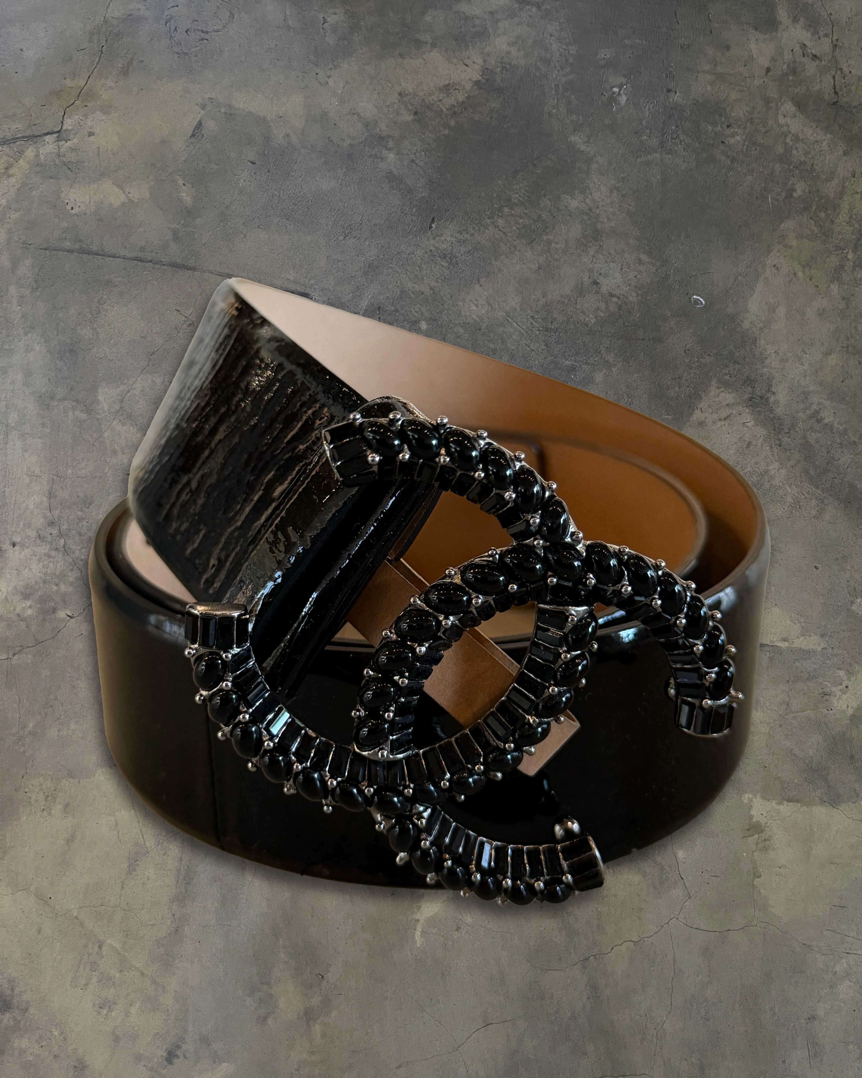 Chanel CHANEL CRYSTAL CC LOGO BELT Size 34 - 1 Thumbnail