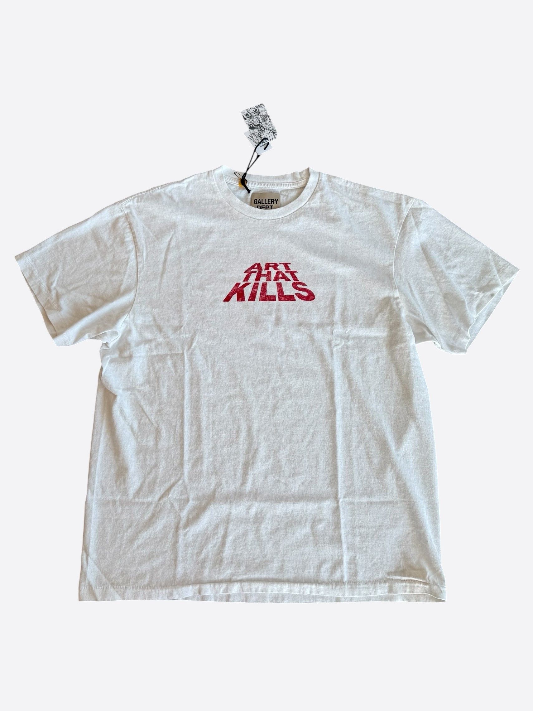 Gallery Dept White & Red Art That Kills Logo T-Shirt