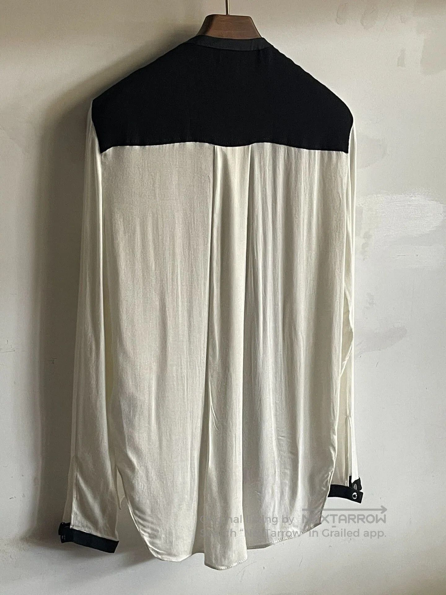 Helmut Lang Helmut Lang Silk Shirt with Contrast Trim. Size S / US 4 / IT 40 - 3 Thumbnail
