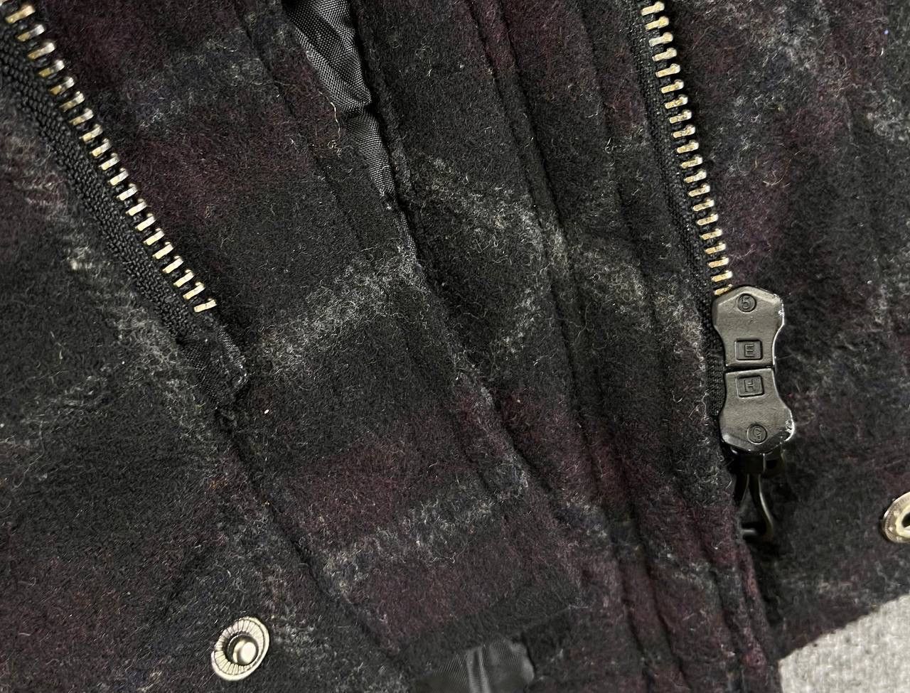 In The Attic Vintage In The Attic Fur Hoodie Shadow Plaid Wool Jacket Size M / US 6-8 / IT 42-44 - 12 Thumbnail