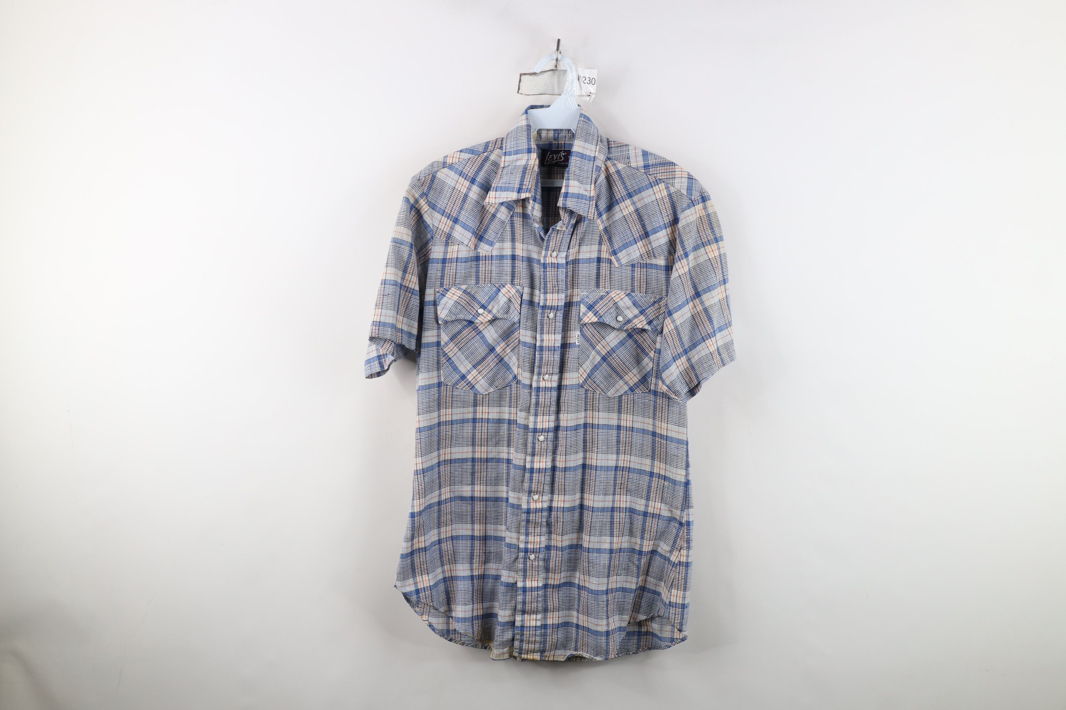 Levi's Vintage 80s Levis Western Short Sleeve Snap Button Shirt USA Size US M / EU 48-50 / 2 - 1 Thumbnail