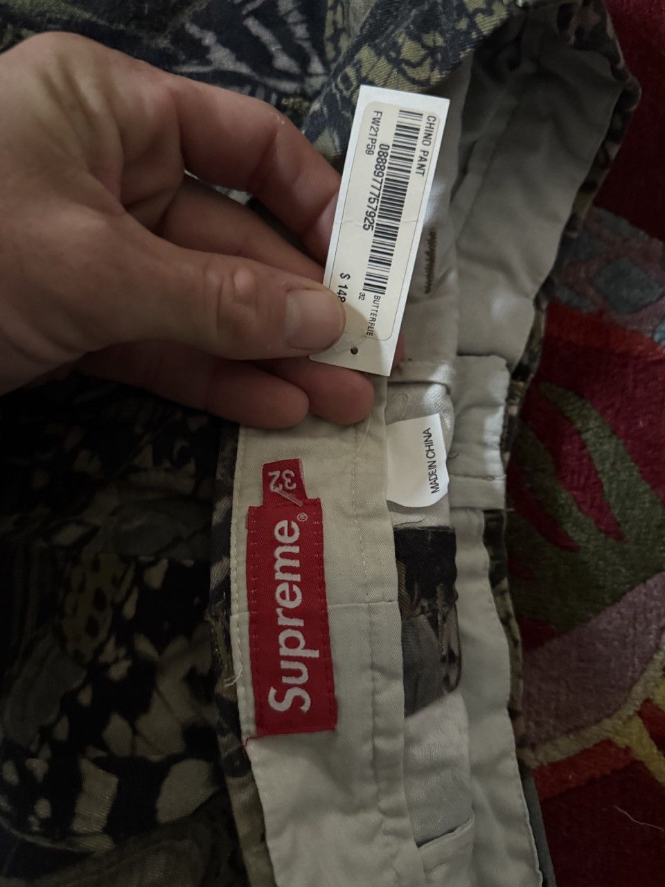 Supreme supreme chinos butterfly camo Size US 32 / EU 48 - 4 Thumbnail