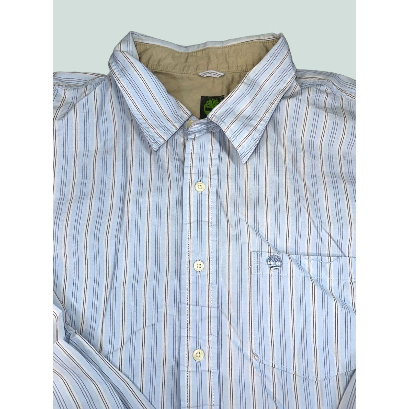 Timberland VINTAGE 90s Y2K Timberland Button-Up Shirt Blue 3XL Big & Tall Mens Long Sleeve Size US XXL / EU 58 / 5 - 1 Thumbnail