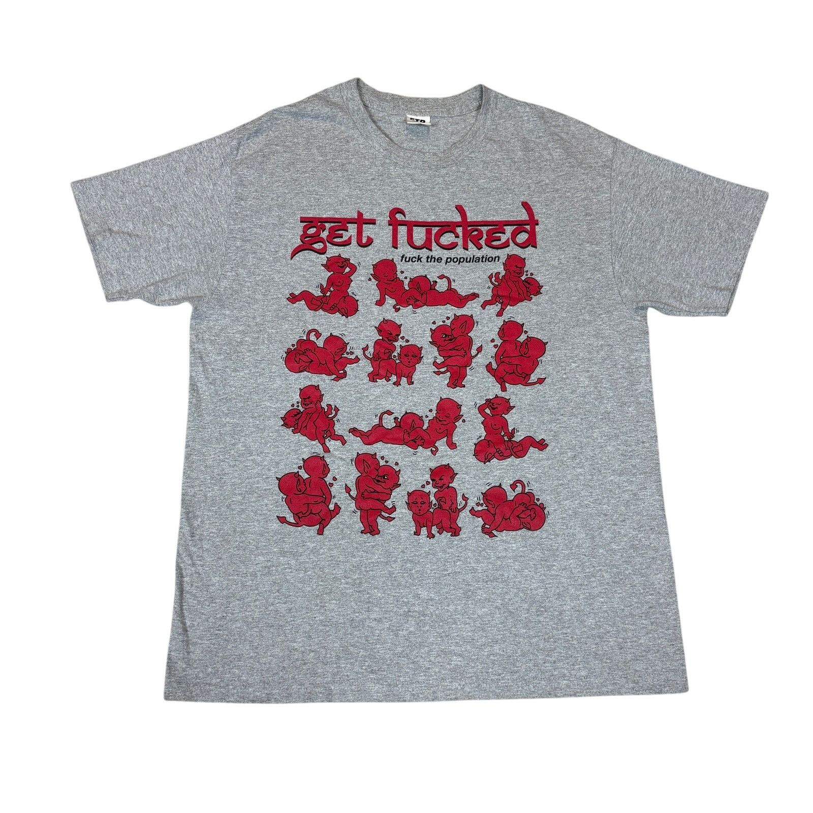 Fuck The Population FTP Get Fucked T Shirt Men's Large Streetwear Size US L / EU 52-54 / 3 - 1 Thumbnail