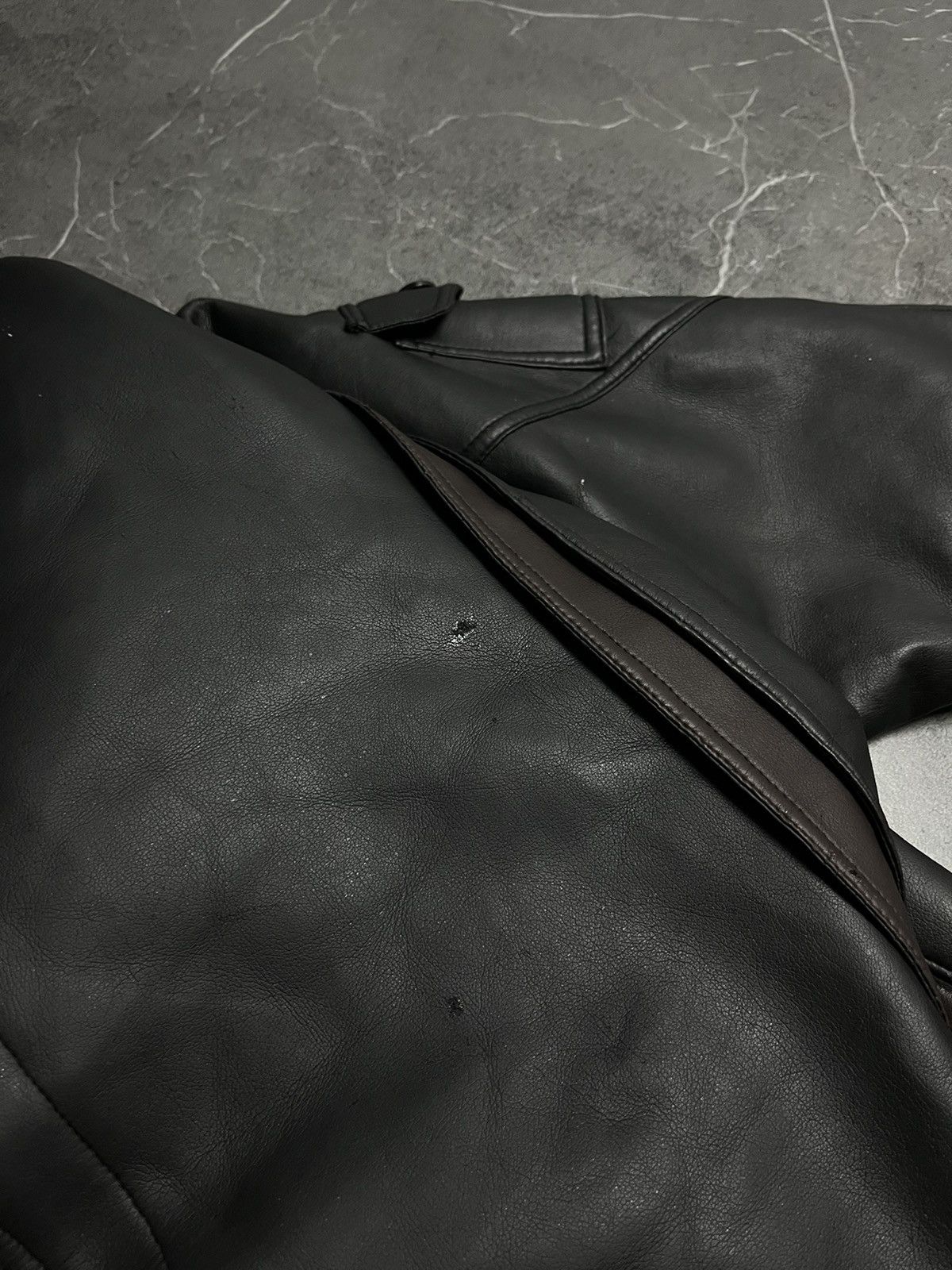 Leather Leather jacket italy style 90’s vintage Size US XL / EU 56 / 4 - 9 Thumbnail
