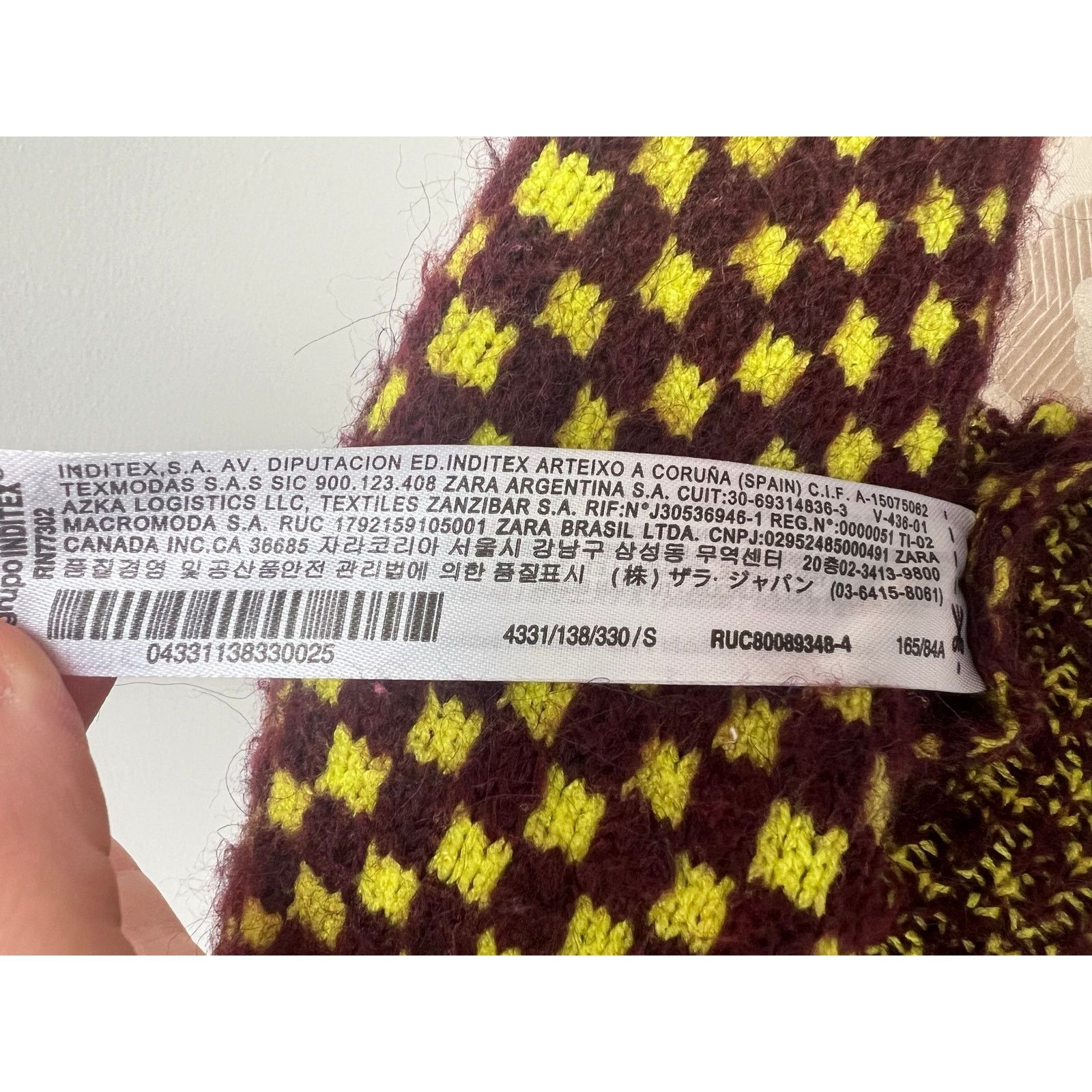 Zara Zara Cut Out Checkered Knit Long Sleeve Sweater S Size S / US 4 / IT 40 - 7 Thumbnail