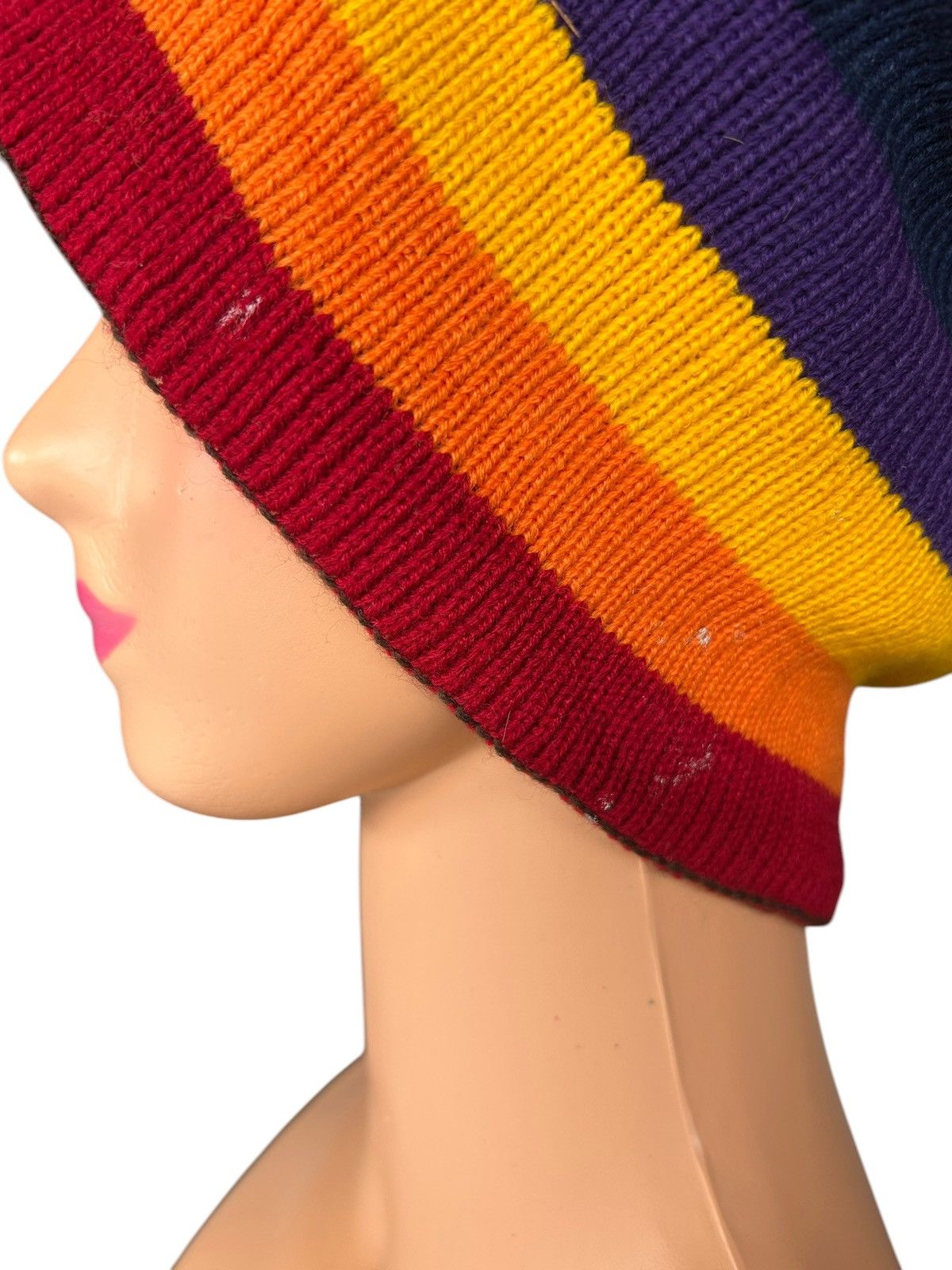 Japanese Brand × Kapital × Vintage Japanese Style knitt Reversible Big Beanie Hats Size ONE SIZE - 9 Thumbnail