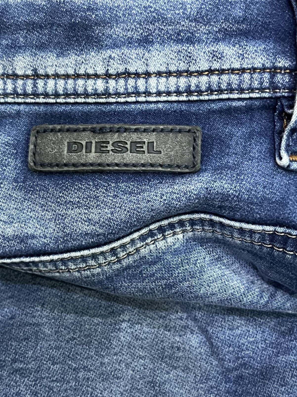 Diesel DIESEL ITALY Grunge Ripped Drawstring Waist Denim Sweatpants Size US 31 - 8 Thumbnail