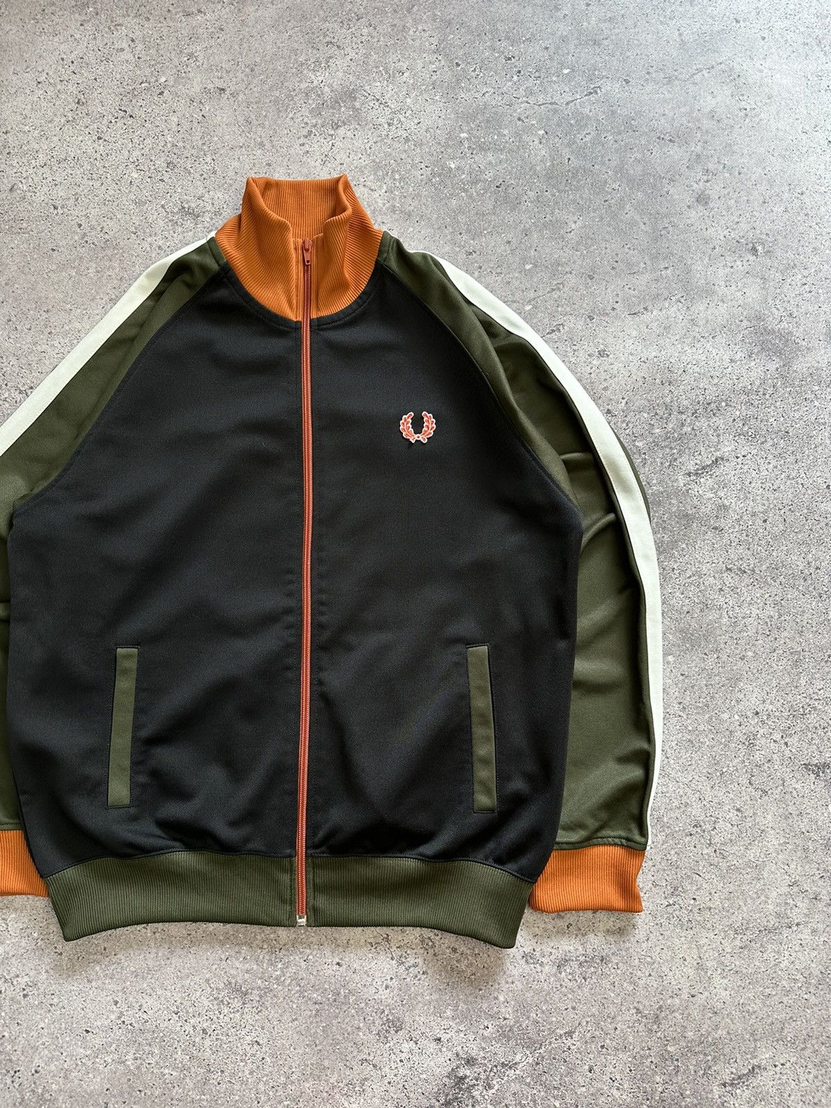 Vintage Fred Perry Track Jacket Full Zip Y2K Blokecore