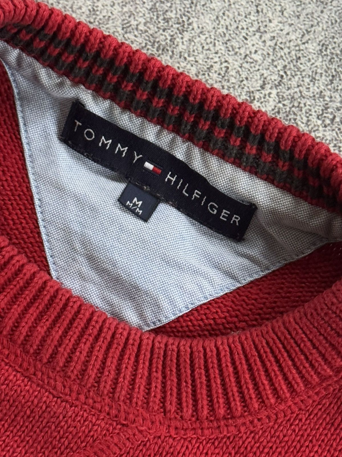 Tommy Hilfiger × Vintage Tommy Hilfiger M FCK SVF red sweater jumper sweatshirt 00s Size US M / EU 48-50 / 2 - 9 Thumbnail