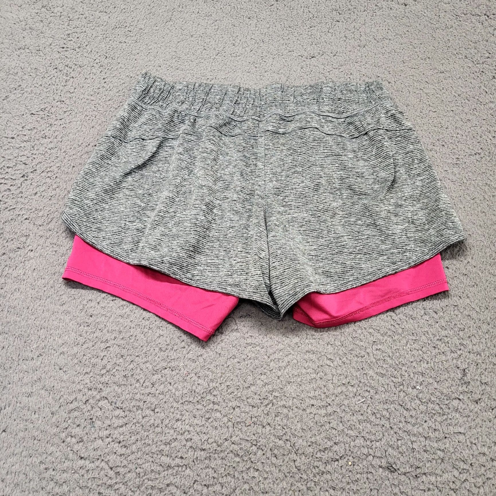 Avia Avia Shorts Women's M Pink & Gray Lined Pockets Athletic Running Golf Striped Multiple Activities Size 32" / US 10 / IT 46 - 3 Thumbnail