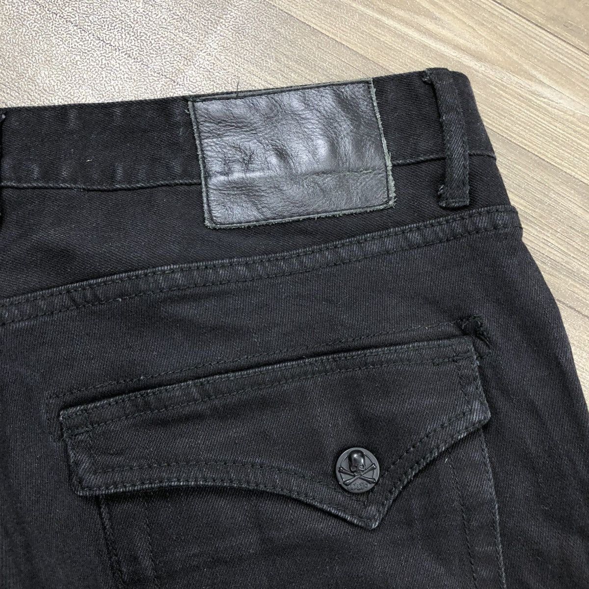 Japanese Brand 2000s Semantic Design x Roen Skulls Leopard Black Jeans Lgb Size US 33 - 16 Thumbnail