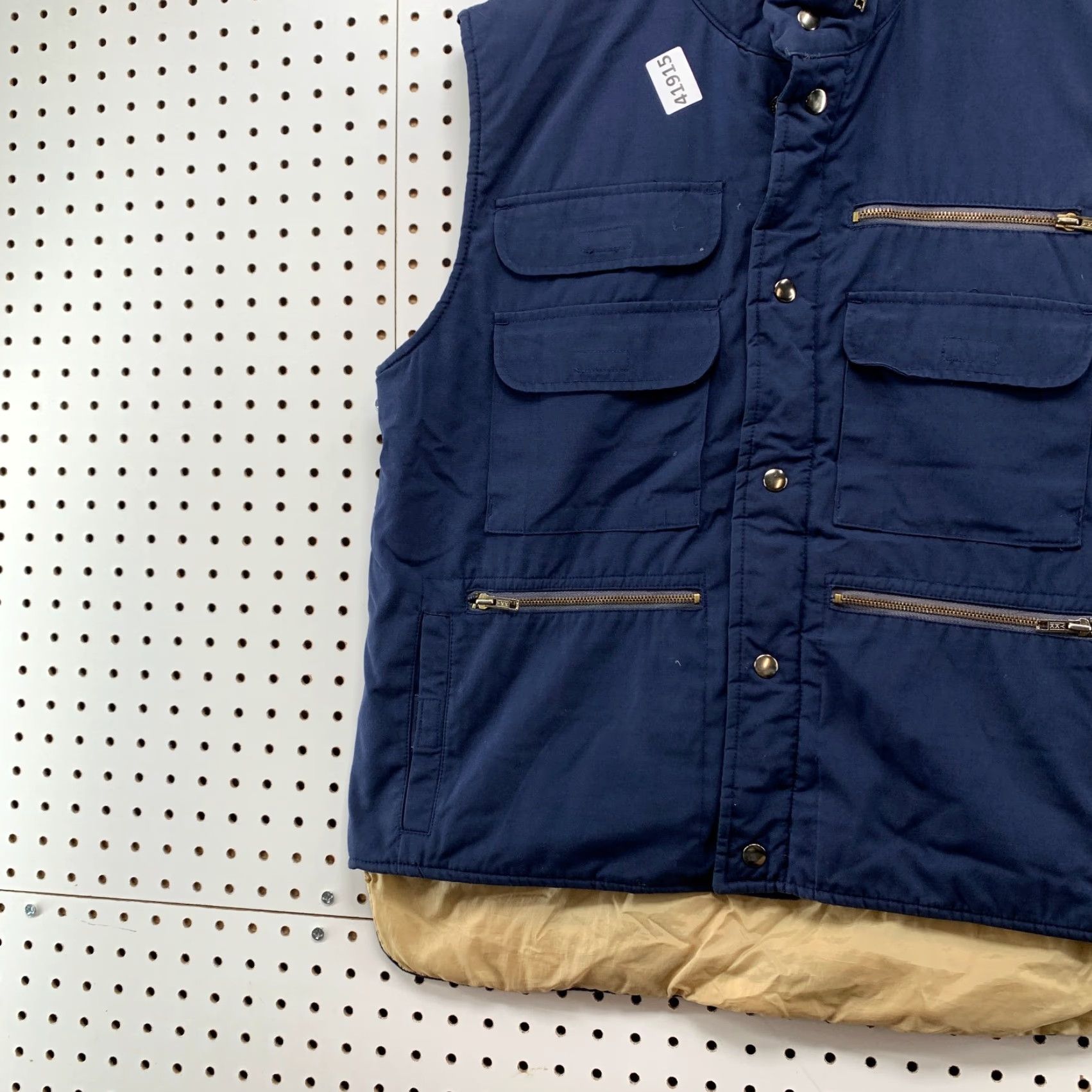 Sears VINTAGE Sears Fieldmasters Puffer Vest Men LT Large Tall Blue Pockets Utility Size US L / EU 52-54 / 3 - 5 Thumbnail