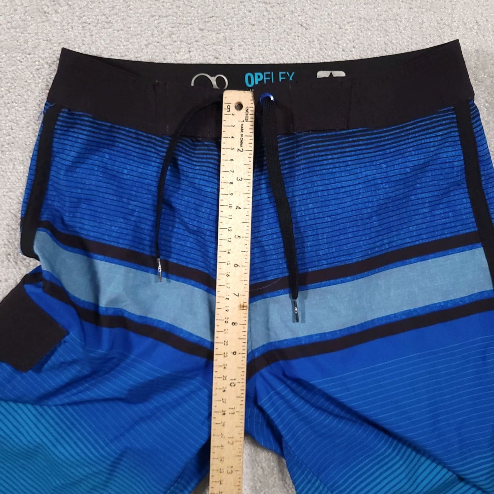 Vintage OP Flex 4-Way Stretch Board Shorts Swim Trunks Mens Size 28 Blue Stripe Size US 28 / EU 44 - 7 Thumbnail