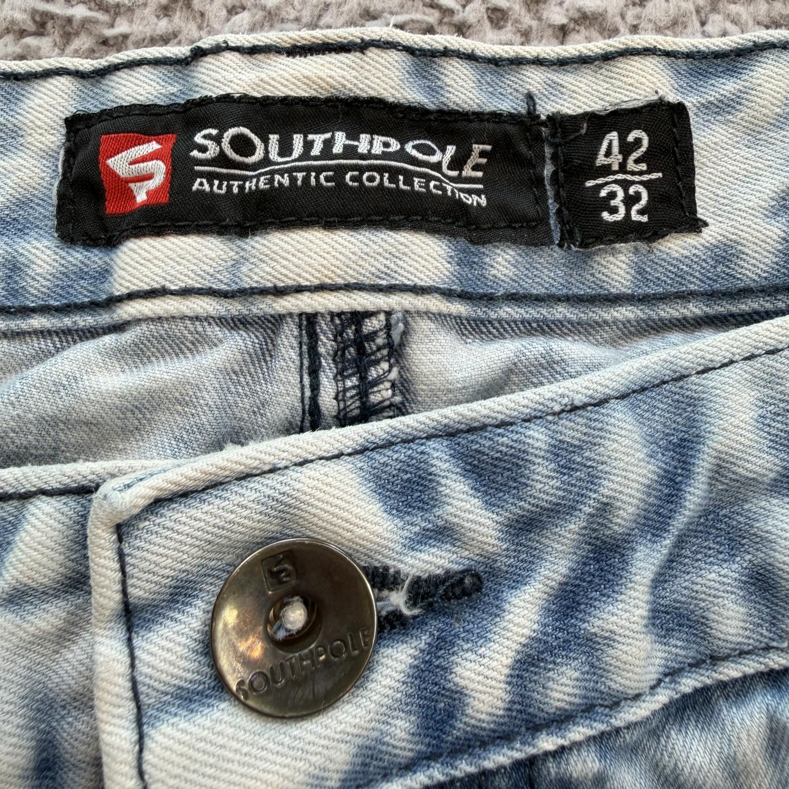 Southpole Vintage Southpole Jeans Mens 42x32 Distressed Acid Wash Size US 42 / EU 58 - 5 Thumbnail