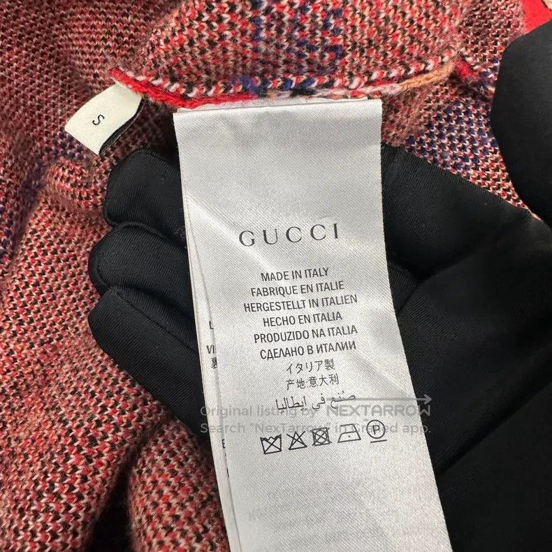 Gucci Gucci Red piglet print V-neck woollen long-sleeved cardiga Size S / US 4 / IT 40 - 4 Thumbnail
