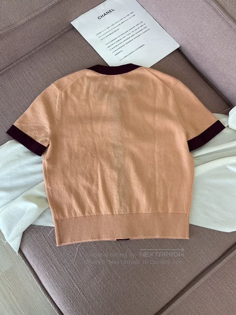 Chanel Chanel Orange cashmere knitted short sleeves Size XS / US 0-2 / IT 36-38 - 3 Thumbnail