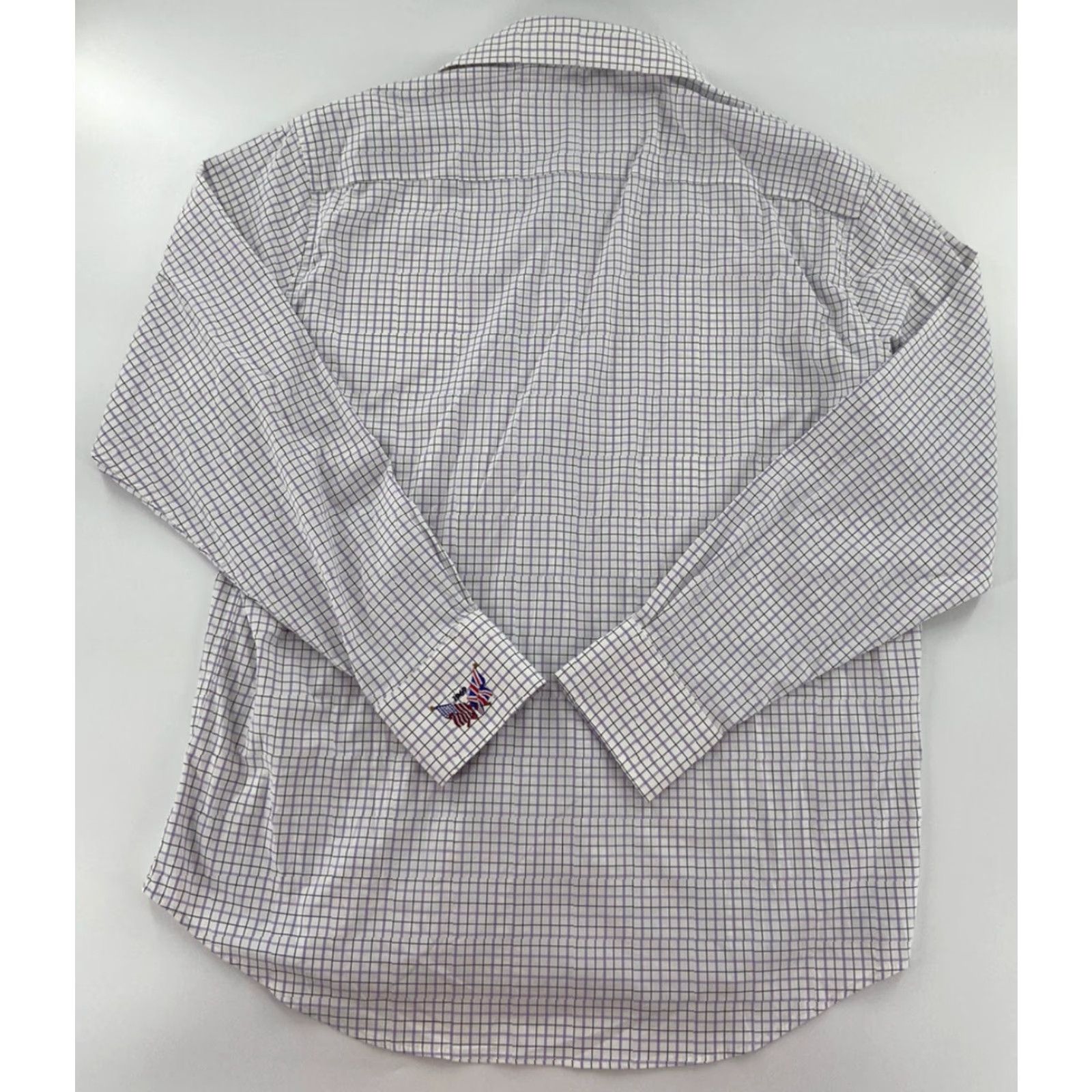 Peter Millar VINTAGE? No — Peter Millar Summer Comfort Men’s Button-Up Shirt XL Purple White Check 1969 Modern Long Sleeve Casual Button-Front Size US XL / EU 56 / 4 - 3 Thumbnail