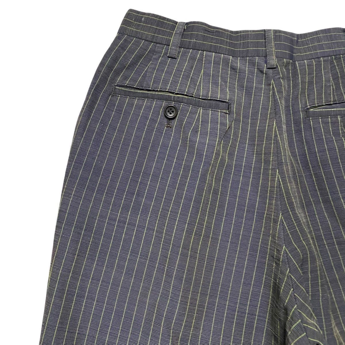 Yohji Yamamoto Vintage WORKSHOP BY YOHJI YAMAMOTO Striped Trouser Size 26" / US 2 / IT 38 - 10 Thumbnail