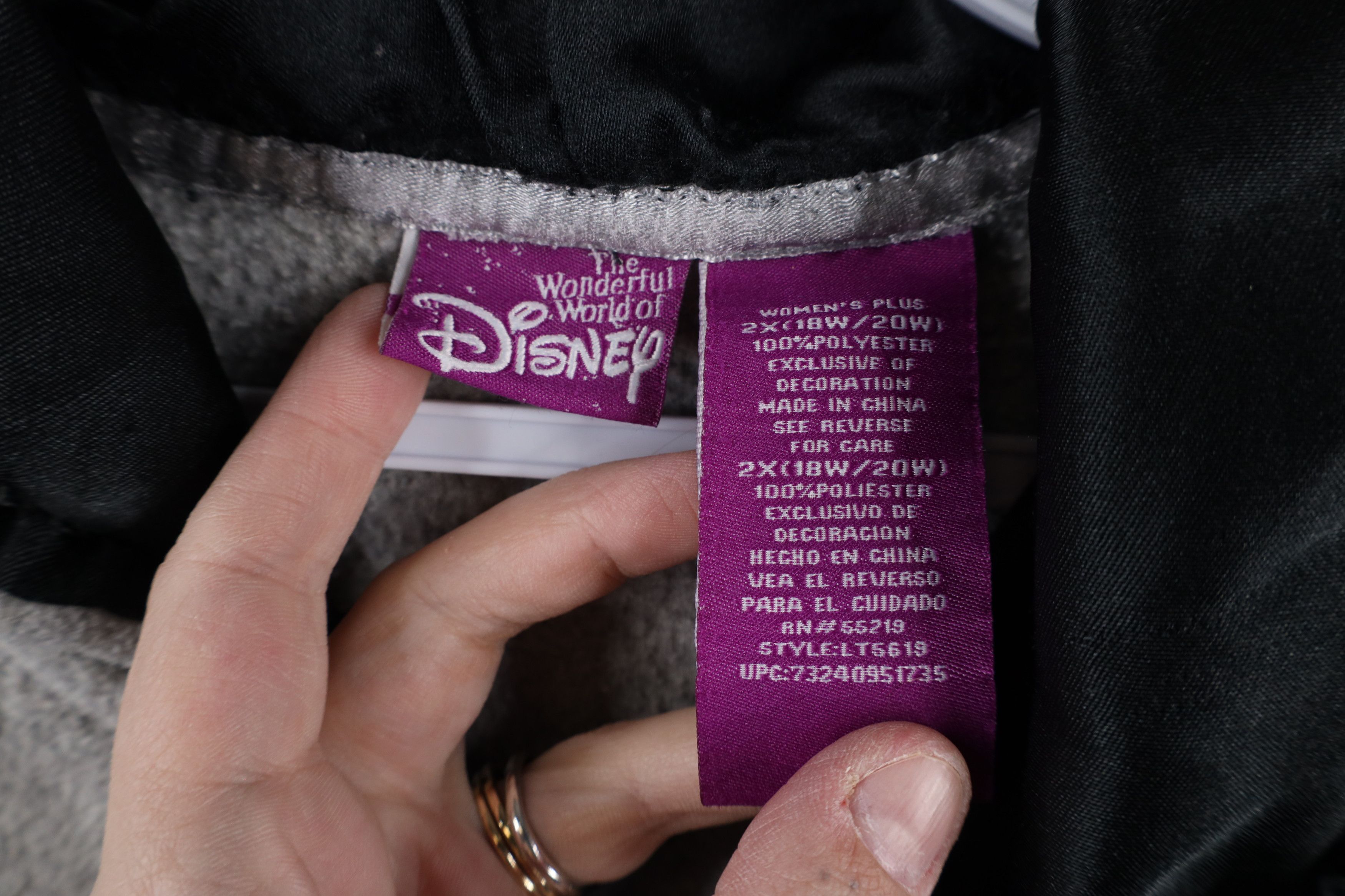 Disney × Vintage Vintage 90s Disney Mickey Mouse Half Zip Fleece Hoodie Gray Size XXL / US 16-18 / IT 52-54 - 11 Thumbnail