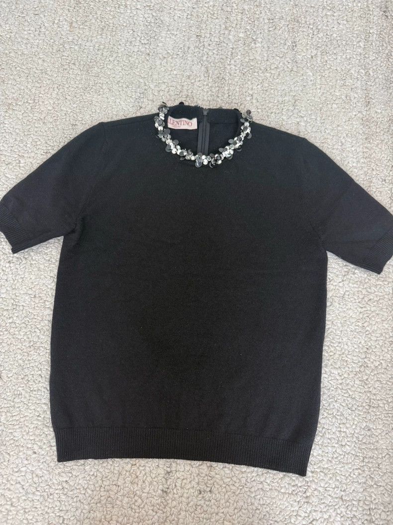 Valentino Valentino Black short-sleeved knitwear Size XS / US 0-2 / IT 36-38 - 2 Thumbnail