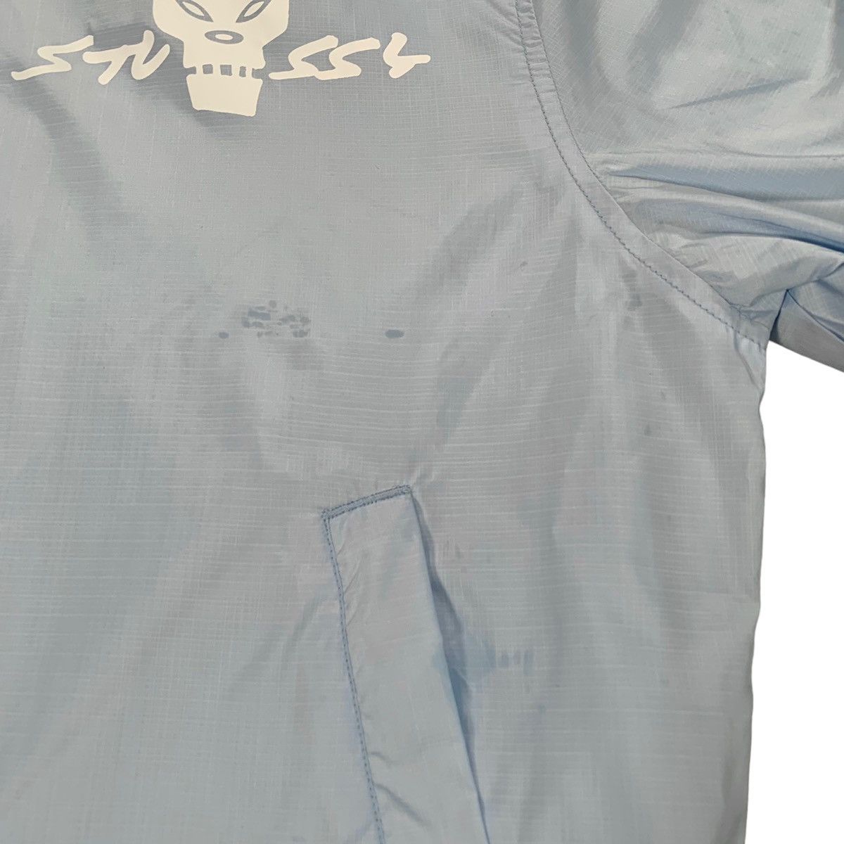 Stussy Vintage Stussy Futura Light Blue White Varsity Bomber Jacket Size US M / EU 48-50 / 2 - 4 Thumbnail