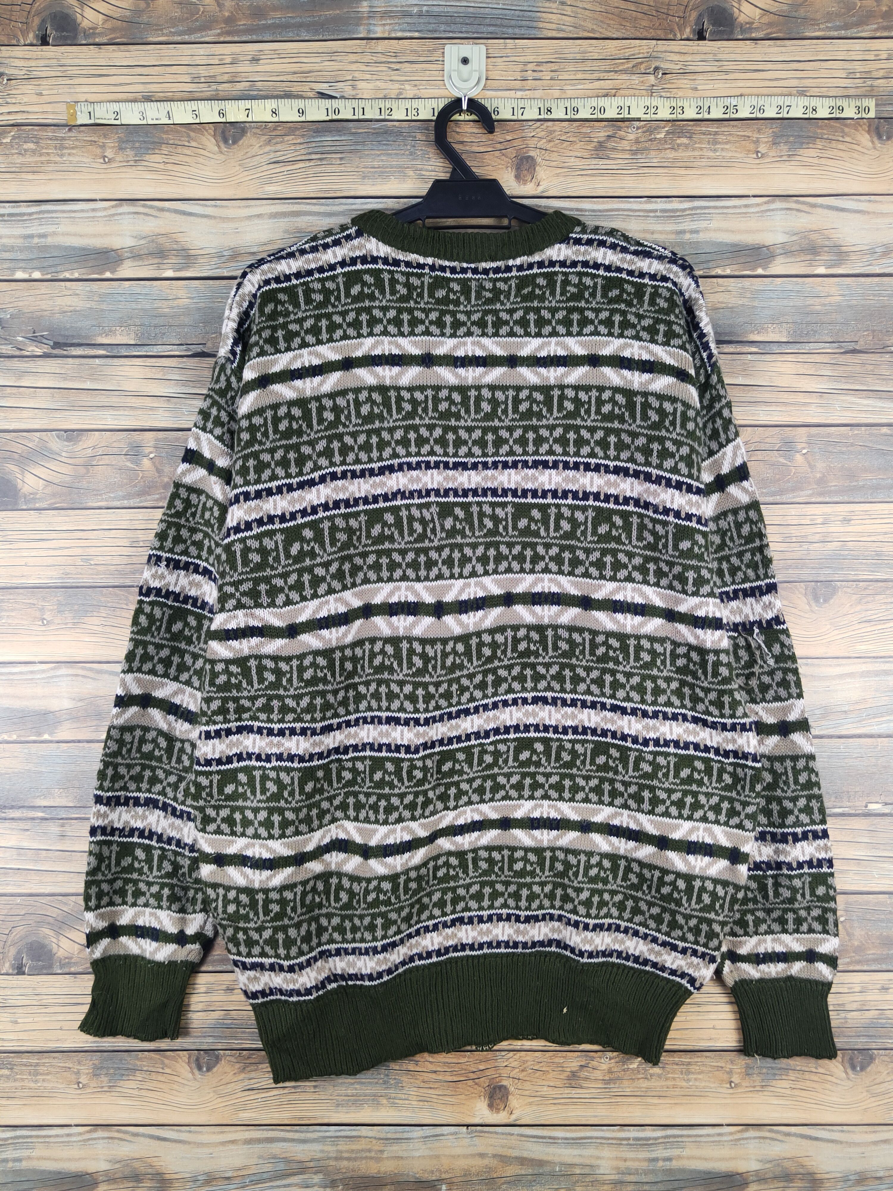 Vintage Yes please Olive Knitwear Sweatshirts #W2169 Size US L / EU 52-54 / 3 - 7 Thumbnail