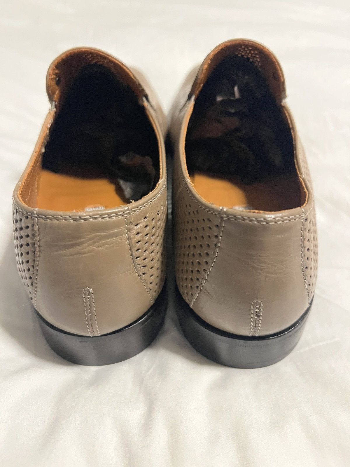 Aldo Brue Aldo Bruè 416 Perforated Cap Toe Loafer Ivory Size 10.5US Size US 10.5 / EU 43-44 - 4 Thumbnail