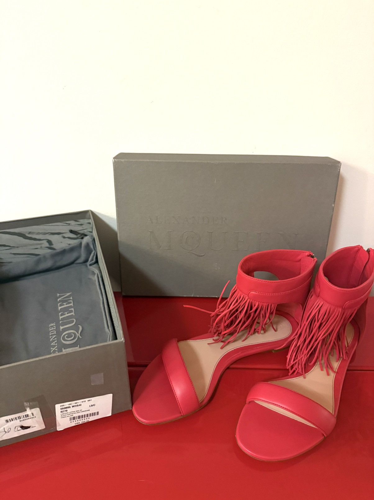 Alexander McQueen Alexander McQueen Leather Fringe Sandal Size US 6 / IT 36 - 1 Thumbnail
