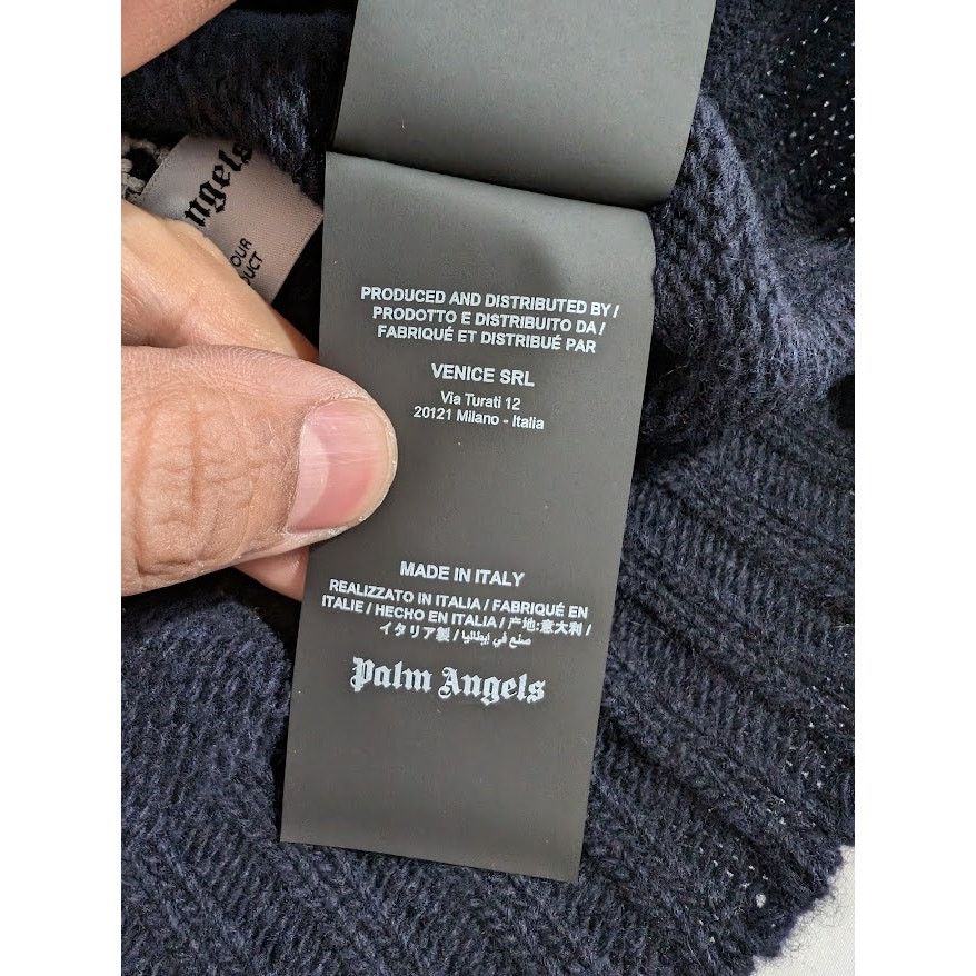 Palm Angels o1rshd1 Rec Logo Sweater in Navy blue/White Size US S / EU 44-46 / 1 - 14 Thumbnail