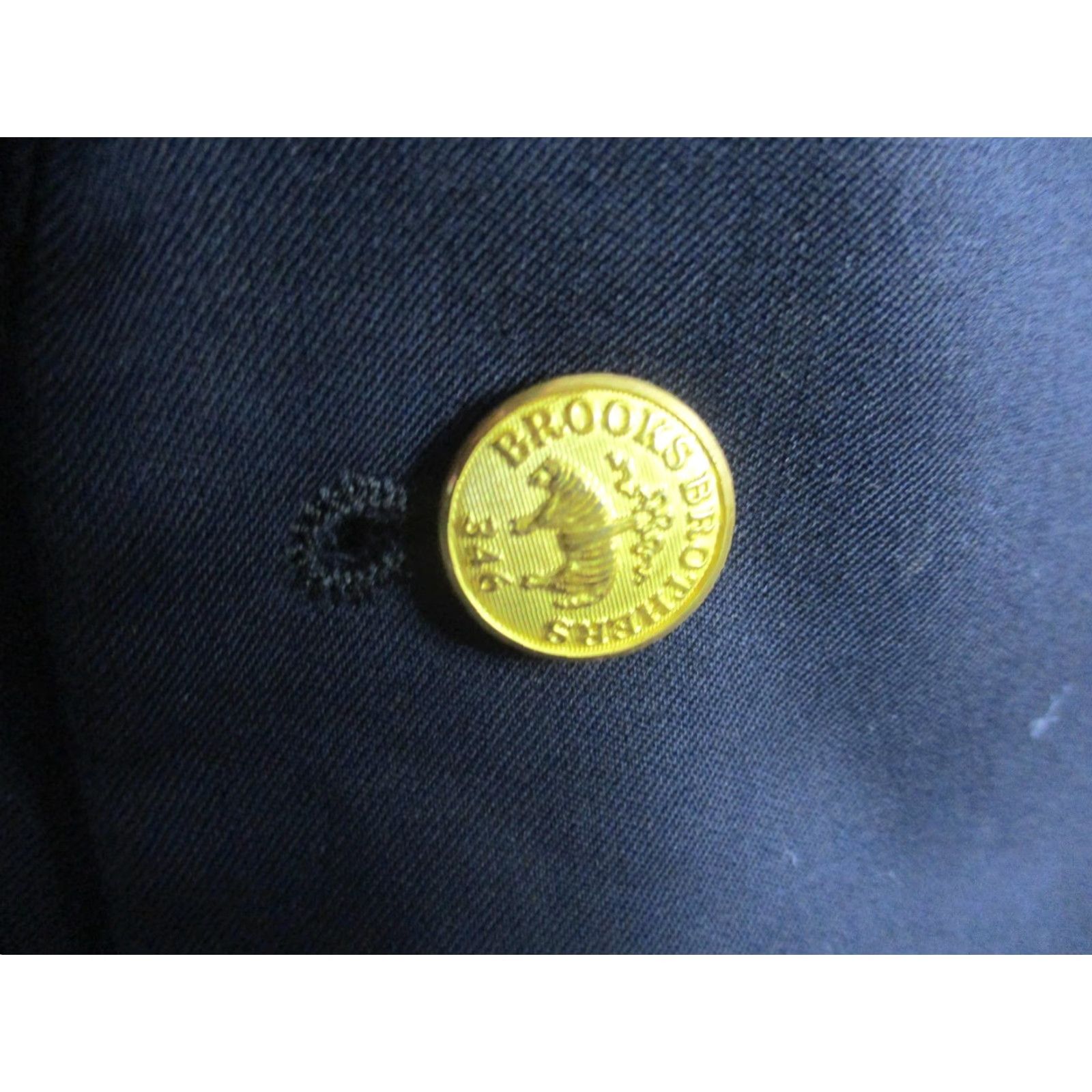Brooks Brothers VINTAGE Brooks Brothers Blazer Mens 46 Long Wool Blue Notch Lapel 2 Button Classic Jacket - 346 Style Size 46R - 2 Thumbnail