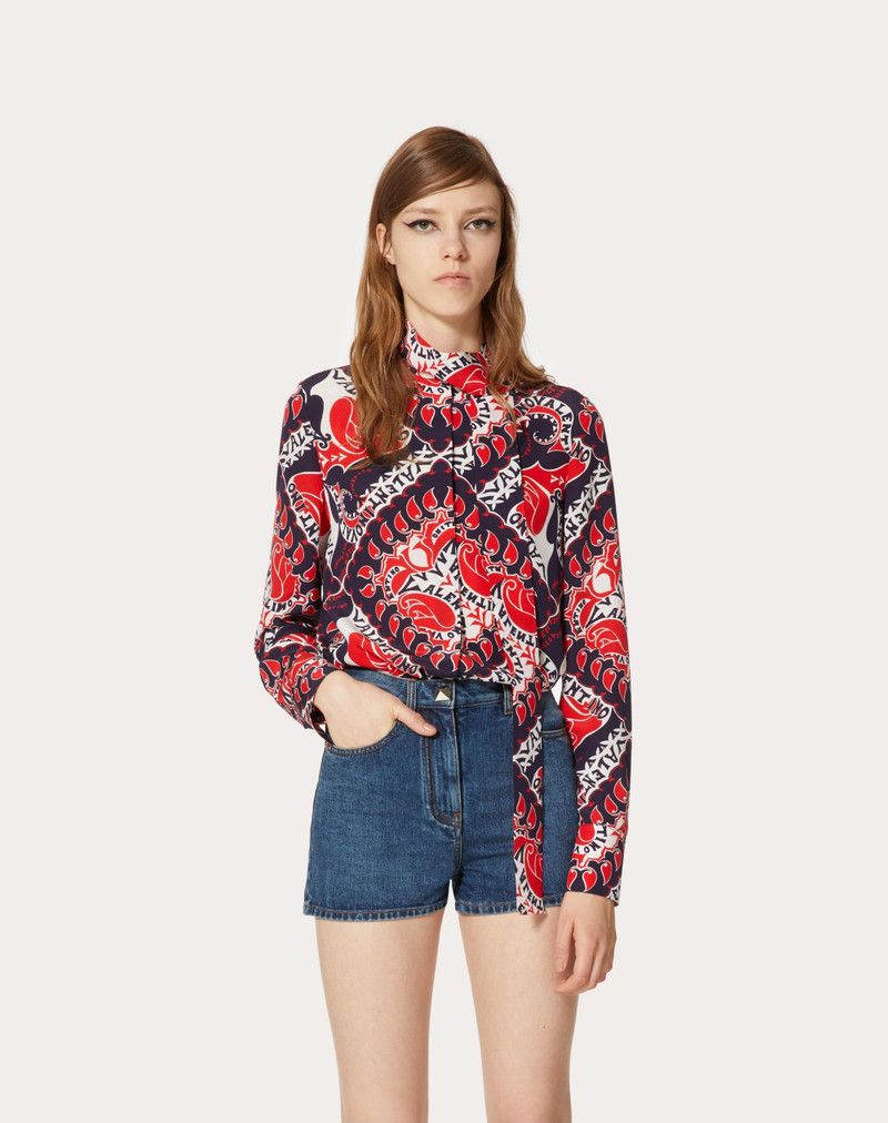 Valentino o1y0326 Patterned Shirt in Multicolor Size S / US 4 / IT 40 - 3 Thumbnail