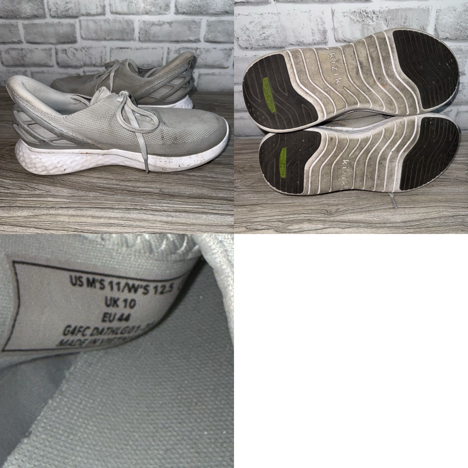 Vintage Kizik Men’s Athens Hands-Free Slip-On Sneakers – Light Gray – Size 11 US / 44 EU – Athletic Sneaker Size US 11 / EU 44 - 8 Thumbnail