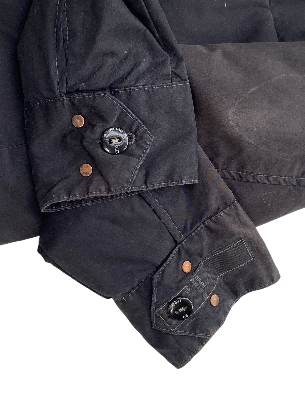 G-Star × Vintage Vtg G Star Raw Faded Black Jacket Quilted Size US L / EU 52-54 / 3 - 8 Thumbnail