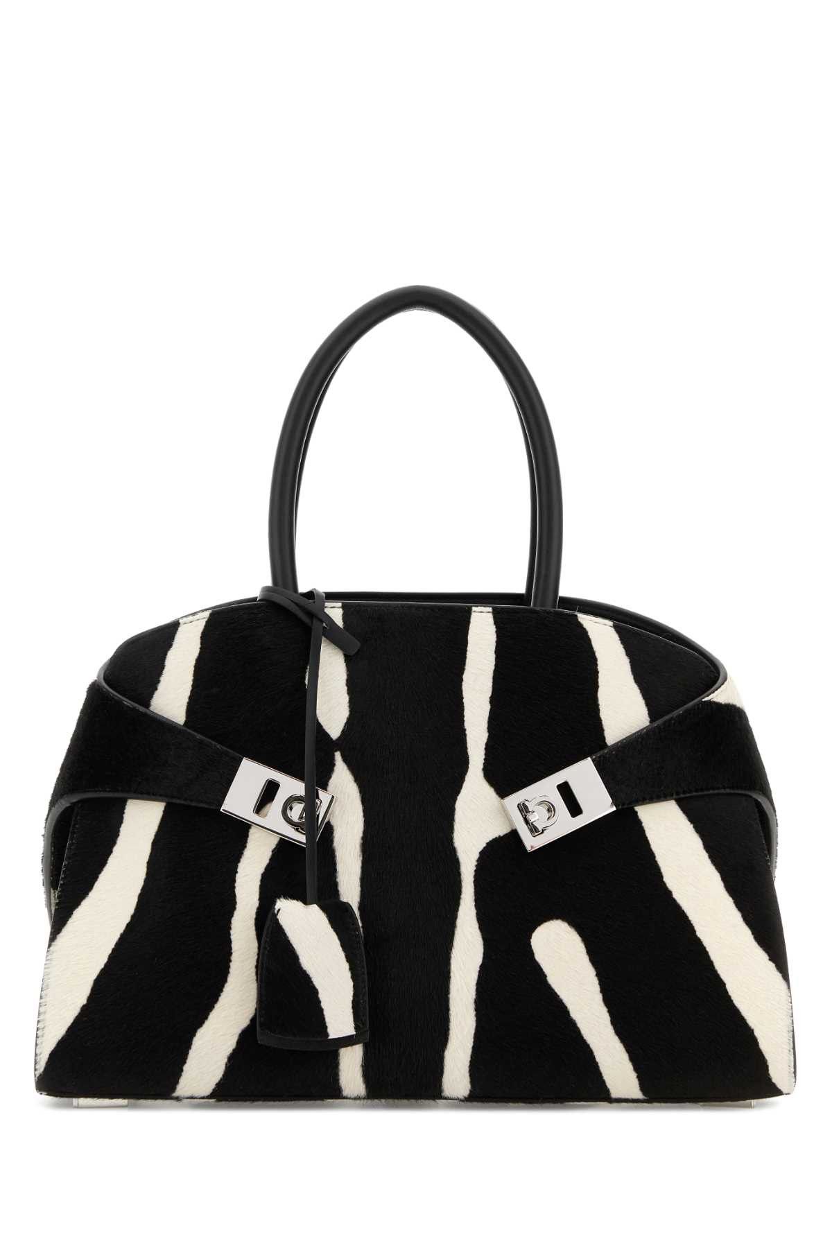 Salvatore Ferragamo Printed Calf Hair Small Hug Handbag Size ONE SIZE - 1 Thumbnail